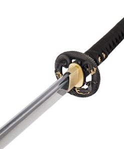 Vulcan Gear Traditional Japanese Handmade Sharp Katana Samurai Sword with Scabbard and Sword Stand Dragon Tsuba 33 418kkLZ6hIL