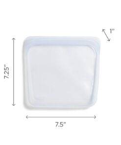 Stasher Reusable Silicone Storage Bag, Food Storage Container, Microwave and Dishwasher Safe, Leak-free, Sandwich, Clear Single 38 418n8iElG5L