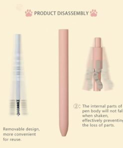 FIOVER 4PCS Cute Cat Press 0.5 mm Student Office Gel Pen Quick-Drying Neutral Retractable Ink Black Rollerball Pens for School Office Supplies Kawaii Accessories for Cat Lovers Cat pen 25 4197qOrJwLL