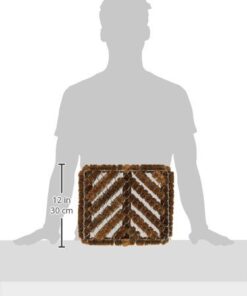 Alternative view of Rubber-Cal "Herringbone" Coir Boot Scraper Brush, 2.5 by 12 by 13-Inch (10-100-009), Tan