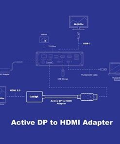 CalDigit DisplayPort 1.2 to HDMI 2.0 (DP to HDMI) Active Adapter 4K 60Hz UHD (3840 x 2160), High Refresh and Eyefinity Support DP 1.2 to HDMI 2.0 11 419cJsOb4tL