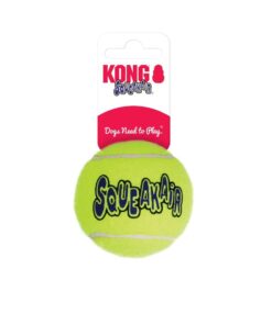 Alternative view of KONG - Squeakair Balls - Dog Toy Premium Squeak Tennis Balls, Gentle on Teeth - for Medium Dogs (3 Pack)