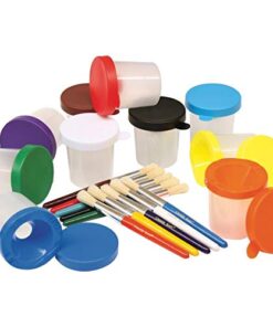 Alternative view of Creativity Street Color-Coordinated Painting Set Craft Kit, 7.25" Brushes, 3" Dia. Cups, Assorted, 20 per