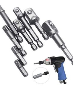 dophee 8Pcs Impact Grade Socket Adapter Set, Square Socket Adapter Bits for Drills, Hex Shank Drill Bits Square Nut Driver Power Extension Bar Set 1/4" 3/8" 1/2" Bits 11 41A2rzOtKTL