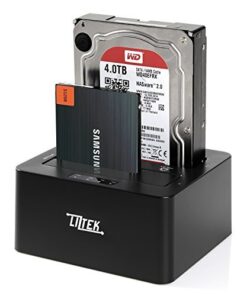 Liztek HDDT2BS Dual Bay USB 3.0 Super Speed to 2.5 and 3.5 inch SATA Hard Disk Drive and Solid-State Drive External Docking Station Duplicator/Cloner 4TB Support 20 41AGmYyKp3L
