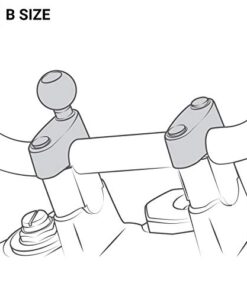 RAM Mounts RAM-B-367U Motorcycle Handlebar Clamp Base with M8 Bolts with B Size 1" Ball 32 41AUhZCO8mL