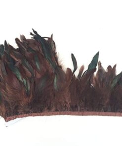Sowder Rooster Hackle Feather Fringe Trim 5-7" in Width Pack of 5 Yards (Coffee) coffee 8 41Axub2ycyL