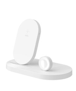 Belkin 3-In-1 Wireless Charging Station - Fast Wireless Charging For Apple Iphone 14, Iphone 13 & Iphone 12 Series & Apple Watch (All Series) - With Additional USB A Port For Multiple Devices (White) White Charging Dock 34 41B2EZsCMJL