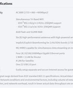 NETGEAR Orbi Ultra-Performance Whole Home Mesh WiFi Satellite Extender - works with your Orbi Router to add 2,500 sq. feet at speeds up to 3 Gbps, AC3000 (RBS50) AC3000 | Satellite 24 41B2sJOXt2L