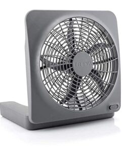 O2COOL Treva 10-Inch Portable Desktop Air Circulation Battery Fan, 2 Speed, Compact Folding & Tilt Design, with AC Adapter (Graphite) 22 41B6TzCvOOL