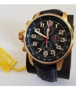 Invicta Men's I-Force Left Handed Quartz Watch with Leather Strap, Black (Model: 3330) 28 41BEzgd4wL