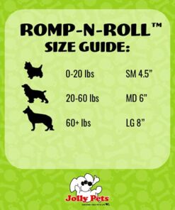 Jolly Pets Romp-n-Roll Rope and Ball Dog Toy, 4.5 Inches/Small, Blueberry for All Breed Sizes Small (4.5 in) 11 41BhD04MdNL