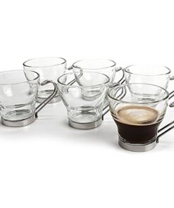 Alternative view of Bormioli Rocco Verdi Espresso Cup With Stainless Steel Handle, Set of 4, Gift Boxed, 3.5 ounces