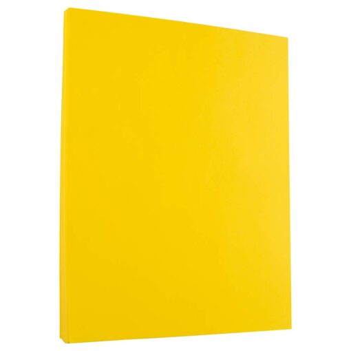 JAM PAPER Colored 24lb Paper - 90 gsm - 8.5 x 11 - Yellow Recycled - 100 Sheets/Pack 100 Sheets Per Pack