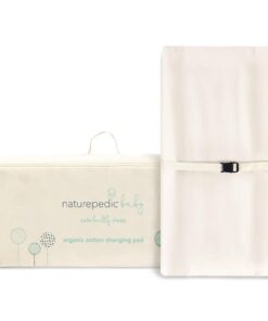 Alternative view of Naturepedic Organic Contoured Changing Pad - Easy to Clean, Lightweight & Portable - Comfort 2-Sided Waterproof Baby Diaper Changing Pad for Dresser or Changing Table - 16" x 31"