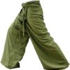 Yoga Pants Fisherman Trousers Day-to-day Relaxation Wear Around the House Plus Size Color Solid Olive