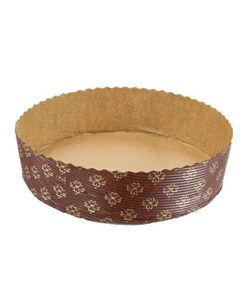 Alternative view of Pastry Chef's Boutique Round Cake Middle Height Panettone Cake Paper Pan Mold - 6 1/8'' X 2 1/8'' - 12Pcs