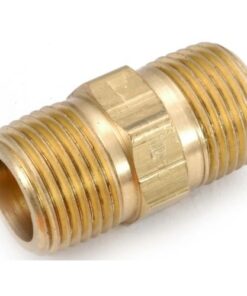Anderson Metals 56122-08 Brass Pipe Fitting, Hex Nipple, 1/2" x 1/2" NPT Male Pipe 8 41Cr0jfAR6L