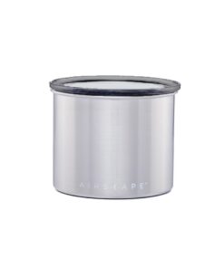 Alternative view of Airscape Stainless Steel Coffee Canister | Food Storage Container | Patented Airtight Lid | Push Out Excess Air Preserve Food Freshness (Small, Brushed Steel) Small