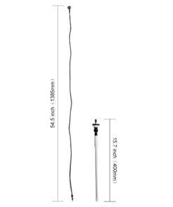 Alternative view of Herdio Waterproof Marine Antenna Rubber Duck Dipole Flexible Mast FM AM Antenna for Boat Radio Car ATV UTV RZR SPA White