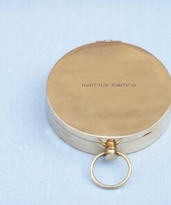 Hampton Nautical Solid Brass Gentlemen's Compass with Rosewood Box, 4", Brass 18 41DMLQ5HqL