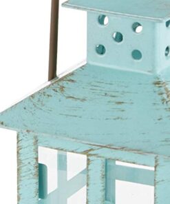 Kate Aspen, Distressed Metal Vintage Decorative Mini Lantern, Centerpiece, Party Favor, 2.5 x 2.5 x 6.5, Blue Small 34 41DmxYEb0jL