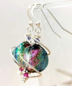 Body Candy Handcrafted 925 Silver Purple Dichroic Drop Dangle Earrings Created with Crystals 31 41Dor1qABOL