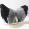 Happylifehere Cat Fox Ears Kitty Costume Halloween Cosplay Fancy Dress Black with gray Kits 7 41DpfWk30DL