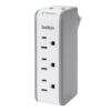 Belkin Wall Mount Surge Protector - 3 AC Multi Outlets & 2 USB Ports - Flat Rotating Plug Splitter - Wall Outlet Extender for Home, Office, Travel, Computer Desktop & Phone Charger - 918 Joules 1 Pack