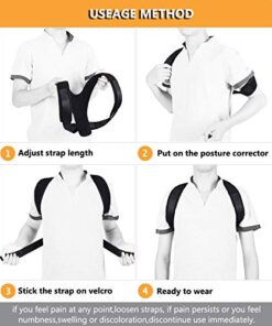 ZinMark Therapy Magnetic Posture Corrector Shoulder Support, Back Brace Belt-Full Spine and Back Pain Relief with Magnets-for Women and Men More Durable & Comfortable - M Black II 8 41EZZ68jM5L