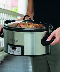 Crock-Pot SCCPVL610-S-A 6-Quart Cook & Carry Programmable Slow Cooker with with Digital Timer, Stainless Steel | Exclusive 5 41F2 RQntKS
