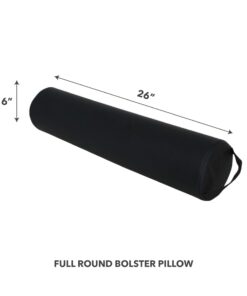 ForPro Full Round Bolster Pillow, Black, Oil and Stain-Resistant, for Massage and Yoga, 6” R x 26” L 9 41F4XqrvlgL