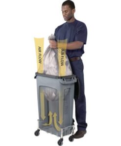 Rubbermaid Commercial Products Slim Jim Plastic Rectangular Recycling/Compost Bin with Venting Channels, 23 Gallon, Green Recycling (FG354007GRN) 1 16 41FKJb6dQlL 1