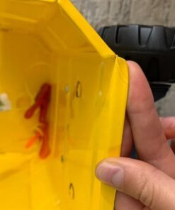 Funrise Tonka Steel Mighty Dump Truck, Yellow, Black, 10.25" x 16.75" x 7.75" (902050AZ01) Single Frustration-Free Packaging 35 41FLz 9qtaL 1