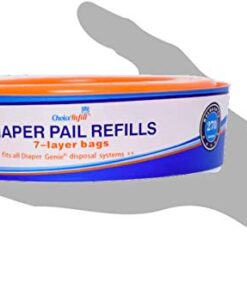 ChoiceRefill Compatible with Diaper Genie Pails, 4-Pack, 1080 Count 4 Count (Pack of 1) 27 41GCyBNAGIL