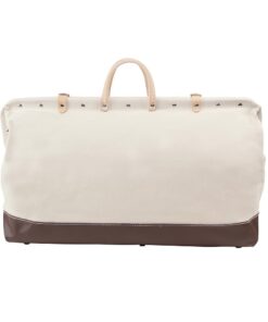 Klein Tools 5102-24 Heavy Duty Natural Canvas Tool Bag, Tool Tote, Multi-Purpose Bag with Wide Hinged Opening and Leather Handles, 24-Inch 22 41GF0krdDL