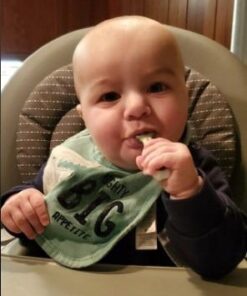 NumNum Baby Spoons Set, Pre-Spoon GOOtensils for Kids Aged 6+ Months - First Stage, Baby Led Weaning (BLW) Teething Spoon - Self Feeding, Silicone Toddler Food Utensils - 2 Spoons, Gray/Green Storm Gray/Glacier Green 40 41GYZRRDxQL