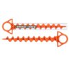Orange Screw: The Ultimate Ground Anchor | Large 2 Pack Tent Stakes | Made in USA Orange