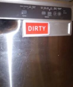 Cimkiz Dishwasher Magnet Clean Dirty Sign Shutter Only Changes When You Push It Non-Scratching Strong Magnet or 3M Adhesive Options Indicator Tells Whether Dishes Are Clean or Dirty (Silver) 1.silver 30 41GgubL1sGL