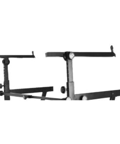 On-Stage KS7365EJ Pro Heavy-Duty Folding-Z Keyboard Stand with 2nd Tier,Black Black 18 41GmHVJGktL