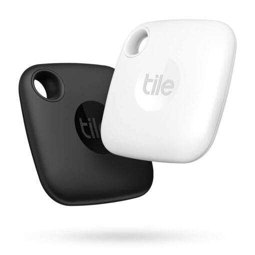 Tile Mate 2-Pack. Bluetooth Tracker, Keys Finder and Item Locator for Keys, Bags and More; Up to 250 ft. Range. Water-Resistant. Phone Finder. iOS and Android Compatible. Mate B&W / 2-pack