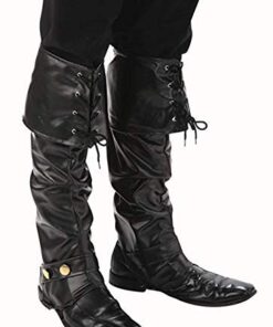 Forum Novelties Adult Pirate Boot Covers Costume Accessory Black 24 41Gwnbfc3pL