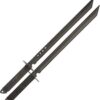 BladesUSA HK-6183 Twin Ninja Swords, Two-Piece Set, Black, 28-Inch Overall 12 41HKzG8CF2L