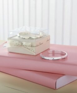 Alternative view of Mud Pie Stamped Jesus Loves Me Cuff Bracelet, Silver