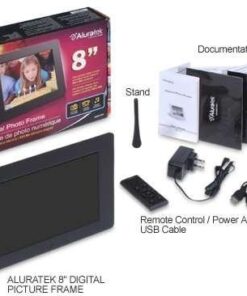 Aluratek 10" LCD Digital Photo Frame w/4GB Built-In Mem & USB SD/SDHC Support (ADMPF310F) Black 10" (w/ Built-in Memory) 16 41Hxf71HfVL