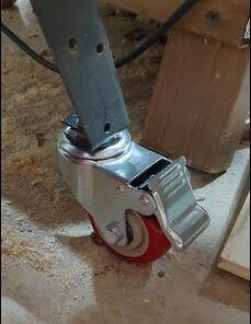 SungMi 4 Pack 3" Heavy Duty Caster Wheels PVC Threaded Stem Swivel Casters with 360 Degree Blue Wheels (4 with Brakes) Nuts Included SM-AMS-240008 4 with Brakes 13 41I4Ea41vZL