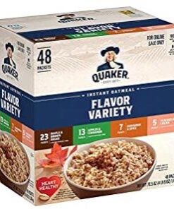 Quaker Instant Oatmeal, 4 Flavor Variety Pack, Individual Packets, 48 Count Variety Pack - Classic 4 Flavor 34 41I6agGop8L