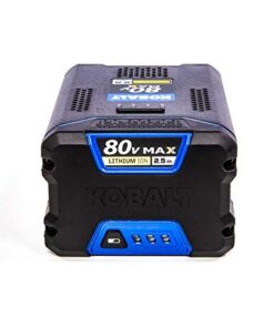 Kobalt 80-volt 2.5-Amp Hours Rechargeable Lithium Ion Cordless Power Equipment Battery KB 2580-06 6 41I7kU A5xL