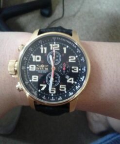 Invicta Men's I-Force Left Handed Quartz Watch with Leather Strap, Black (Model: 3330) 37 41IHdjZIFrL