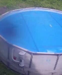 INTEX 28014E Solar Pool Cover: For 16ft Round Easy Set and Metal Frame Pools – Insulates Pool Water – Reduces Water Evaporation – Keeps Debris Out – Reduces Chemical Consumption 16 ft 33 41IQj0bjTL